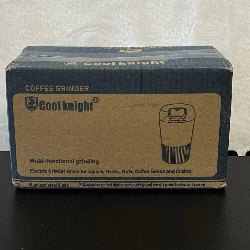 Cool Knight Coffee Grinder Spice Multi-function Electric 304 Stainless Tank NEW